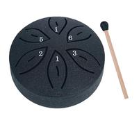 Handpan Drum Mini tambour à main de 6/3 pouces, 11/6 Notes, choix doigts, Instruments Percussion, guérison sonore, langue en acier for la méditation et le Yoga(6 Notes Black)