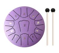 Handpan Drum Mini tambour à main de 6/3 pouces, 11/6 Notes, choix doigts, Instruments Percussion, guérison sonore, langue en acier for la méditation et le Yoga(11 Notes Purple)