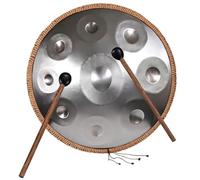 Handpan Drum Pour Adultes, Instrument À Percussion En Acier De Tambour À Main, 9/10/12 Notes En Ré Mineur Tambour Handpan, Pour La Sonothérapie, La Méditation, Le Yoga(Silver,432HZ/10Note)