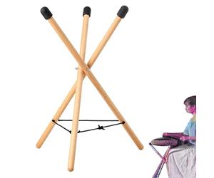 Handpan Drum Stand | Sturdy and Durable Steel Tongue Drums Bracket Snare Holder Solid Tripod Structure | Wood Sturdy Non Slip Portable Adjustable Druam Holders for Handpans Draum Stell Tongues Darum