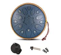 Handpan Drum Tambour à langue en acier, tambour D 15 notes 12 pouces, tambours main avec livre de musique, maillets(Color 3)