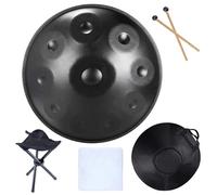 Handpan Drum Tambourin à langue en acier, batterie de musique, inoxydable for débutant, instruments percussion, 9, 10, 12 tons, handpan 440Hz(10 tone)