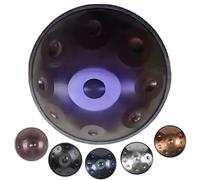 Handpan Drums D Minor, 432Hz/440Hz Instruments de Percussion à Tambour à Main pour Adultes, Avec Support de Hand Pan Drum/Sac de Transport/ 2 Marteaux à Tambour(Deep Purple,432HZ/10Note)