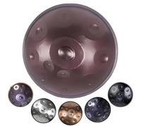 Handpan Drums D Minor, 432Hz/440Hz Instruments de Percussion à Tambour à Main pour Adultes, Avec Support de Hand Pan Drum/Sac de Transport/ 2 Marteaux à Tambour(Purple,440HZ/12Note)