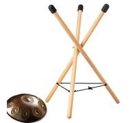 Handpan Drums Stand - Tambour à langue en acier, support de caisse claire trépied solide | Support de tambour en bois robuste antidérapant réglable pour tambour à langue en acier Handpan Pratique