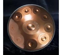 Handpan En Acier En Ré Mineur Instrument Pour Adultes 440hz/432hz Handpan Drum Set Avec Sac Instrument À Percussion Pour Le Divertissement (Color : Gold-432Hz, Size : 10 notes)