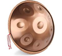 Handpan Instrument de percussion en D Minor 432 Hz avec sac, maillets et support - Parfait pour la guérison sonore et la méditation personnelle