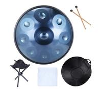 handpan instrument， Instrument de Percussion à tambour Handpan en acier professionnel, 22 pouces, 440/432hz, en ré mineur ，for Meditation(9 Notes 432hz)