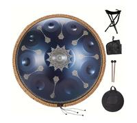 handpan instrument， Tambour handpan 432 Hz, 9 notes 56 cm Healing D Minor ，for Meditation(Desktop clip)