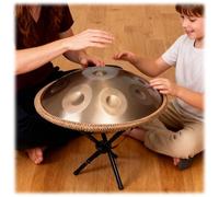 Handpan Pour Débutant 432Hz Meditation Instrument D Minor Tambour À Main Professionnel Cadeau Hand Pan Drum En Acier Avec Sac De Transport And Trépied(Argent,12)