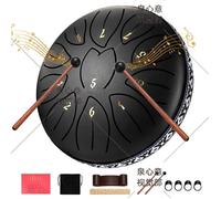 Handpan Steel Tongue drum,10 pouces 11 notes, Livre de Musique pour Méditation, Yoga, Temple