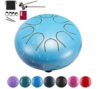 Handpan Steel Tongue Drum (15/20/30cm 6/8/13 Notes), Tambour À Langue, Instrument de Percussion Manuel Pour Méditation, Yoga et Musique de Plein Air(Bleu lac,12 pouces 13 Remarque)