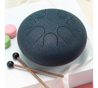 Handpan Steel Tongue Drum (15/20/30cm 6/8/13 Notes), Tambour À Langue, Instrument de Percussion Manuel Pour Méditation, Yoga et Musique de Plein Air(bleu marine,4 pouces 8 Remarque)