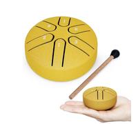 Handpan Steel Tongue drum, HAIYUU 3 pouces 6 notes Tambour en acier Handpan avec Baguettes Instrument de musique enfant et adulte Tambour zen pour la Méditation,Yoga,Performances, Éducation