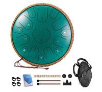 Handpan Steel Tongue Drum - Harmonic Tambour À Main De 14 Pouces Et 15 Notes, Instruments De Percussion À Handpan En Acier En Do/ré Majeur, Pour L'éducation Musicale(F,D major)