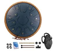 Handpan Steel Tongue Drum - Harmonic Tambour À Main De 14 Pouces Et 15 Notes, Instruments De Percussion À Handpan En Acier En Do/ré Majeur, Pour L'éducation Musicale(A,C major)