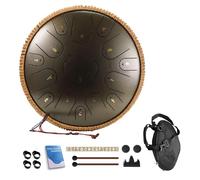 Handpan Steel Tongue Drum - Harmonic Tambour À Main De 14 Pouces Et 15 Notes, Instruments De Percussion À Handpan En Acier En Do/ré Majeur, Pour L'éducation Musicale(B,D major)