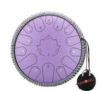 Handpan Tambour à langue en acier 14 pouces 15 Notes C tambour éthéré 13 notes Instrument de musique Percussion Handpan(Purple 14 inch)
