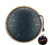 Handpan Tambour à langue en acier 14 pouces 15 Notes C tambour éthéré 13 notes Instrument de musique Percussion Handpan(Blue 14 inch)