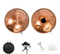 Handpan, Tambour En Acier De 56 Cm (22 Pouces), 20 Notes, 440 Hz En Mi Mineur, Avec Housse Souple, Mailloches, Support Et Chiffon Anti-poussière. Kit Complet Pour La Sonothérapie Et Le Yoga.