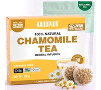 HANDPICK Tisane Camomille - 100 Sachets Ecoresponsables - Sans Cafeine | 100% Pures - Melange Infusion Camomille Floral