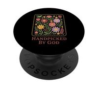 Handpicked by God Floral Folk Art Garden Christian PopSockets PopGrip Adhésif