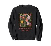 Handpicked by God Floral Folk Art Garden Christian Sweatshirt