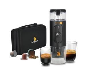 Handpresso - cafetiere portable E-PRESSO+ et sa valise - machine a cafe portable batterie USB | réservoir 90 ml | batterie 3 cellules x 2,9 Ah | Cafetiere de voyage capsules expresso ou café moulu