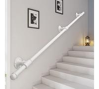Handrail blanche Securite Rampe Main Courante pour escalier Rambarde Fer forgé Garde-Corps Terrasse Fenetre Balcon Parapet Poignées Barre d'appui Extérieur Montage mural, Sécurité ( Size : 100cm )