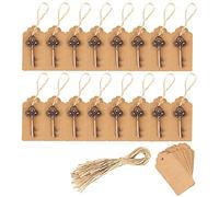 Hands DIY : Lot de 50 décapsuleurs porte-clés vintage avec étiquette (rétro)