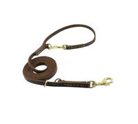 Hands Free Adjustable Service Dog Leash Strong Multi Function Cross Body, Compatible for Dogs 7 Uses in One Pet Lead(Brown)