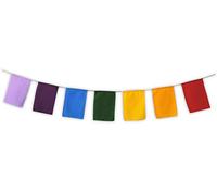 Hands Of Tibet Sacred Geometry Drapeaux de prière Arc-en-Ciel énergie Positive shri Yantra, Fleur de Vie, graines de Vie, Seven Chakra 6X8 Seven Chakra