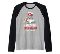 Hands Off Groenland n'est Pas à Vendre Danemark Animal Bear Manche Raglan