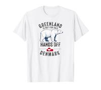 Hands Off Groenland n'est Pas à Vendre Danemark Flag Bear T-Shirt