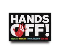 Hands Off Medicare Medicaid Affiche de protestation de sécurité sociale Art Print Art Print Art Print Patriotique Démocratie Justice Liberté Solidarité Résistance Affiche Décoration murale pour mars
