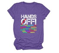 Hands Off Protest Tees Supporting Social Insurance and Medicare T-shirt classique col rond à manches courtes pour adultes Chemise en polyester, K, 3XL