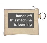 Hands Off This Machine is Learning Porte-clés intelligence artificielle Beige