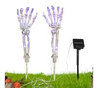 Hands Squelettes d'halloween Solaires - Coules De Bras Éclairées avec du Son | Pelouse Extérieure Et Décoration De Jardin pour Maison Hantée, Fête À Thème, Cour Et Exposition De Chemins