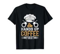 Hands Up Coffee, premier officier de police, département de police T-Shirt