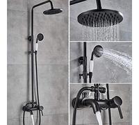 Handshower Black Bronze Bath Shower Set Faucet Bath Shower Mixer Tap Rain Head Bath Shower Set Bathtub Faucet Wall Mounted Black Bronze B3 China-China_Schwarzbronze_