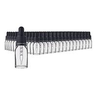 HandsUnity 10ml-192 pièces de Flacon de Verre pour Pipette - Ensemble de Pots de Pharmacie en Verre Transparent Avec Bouchon de Pipette Noir Comprenant 5 Accessoires Flacons en Verre Clair