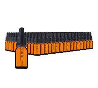 HandsUnity 10ml-192pcs bouteille de pipette petite bouteille en verre - Ensemble de pots de pharmacien en verre ambré avec bouchon de pipette noir, y compris 5pcs accessoires auxiliaires bouteilles en