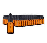 HandsUnity 15ml-156pcs de Flacon de Pipette Petit Flacon en Verre - d'apothicaire en Verre Ambré avec Capuchon de Pipette Blanc Comprenant 5pcs d'accessoires Bouteilles en Verre Brun