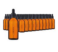 HandsUnity Flacon de Pipette 100ml-70 Pièces - Verre Ambré d'Apothicaire Avec Capuchon Noir - 5 Pièces d'Accessoires Inclus - Bouteilles en Verre Brun