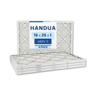 Handua Lot de 4 filtres à air 16 x 25 x 1 MERV 11, filtre à air de rechange plaqué pour four AC (taille réelle : 40 x 62,9 x 1,9 cm)