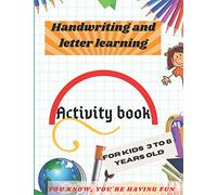 Handwriting and letter learning: toddler activities/ preschool books for kids 3 to 8 years old
