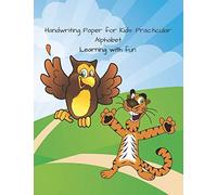 Handwriting Paper For Kids: Practicular Alphabet Learning With Fun.: Cursive Writing Books And Practice Paper:3-Line And Checkered Writing Sheets(8,5x11 90 Pages).Practical And Coloring Workbook For P