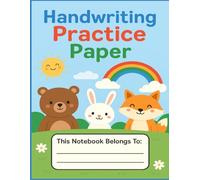 Handwriting Practice Paper: 240 pages, Blank dotted lined Paper for Students Learning to Write Letters