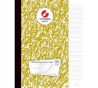 Handwriting Practice Paper slanted lined 55 degrees: blank calligraphy paper for mastering copperplate, cursive and modern lettering. 120 pages.