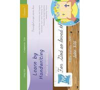 Handwriting Practice Workbook - Bible Verses - Jonh 3: 16 - NIV - Cursive, Level 1: Learn by Handwriting . Adults and Children - Companion Size - BVJC1LES